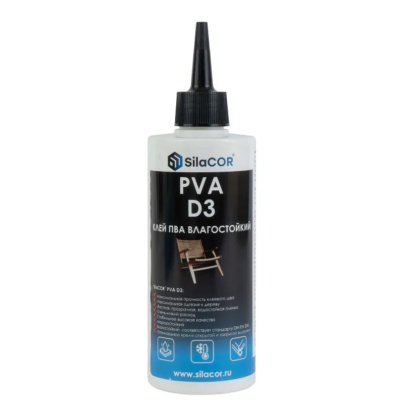 Клей ПВА профессиональный SilaCOR 250 гр
