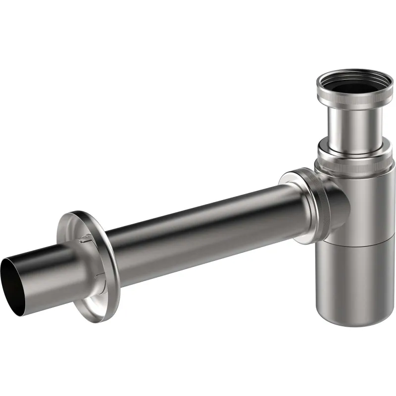 Сифон для умывальника 1 1/4"х32 Aquant металлический без гибкой трубы