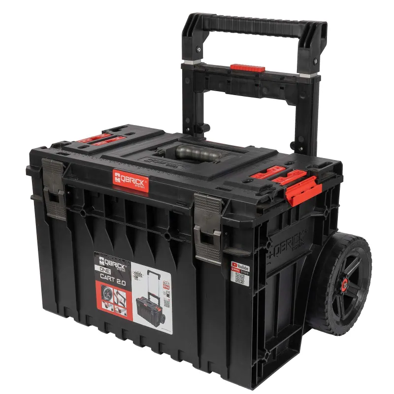 Ящик для инструментов на колесах с телескопической ручкой Qbrick System One Cart 2.0