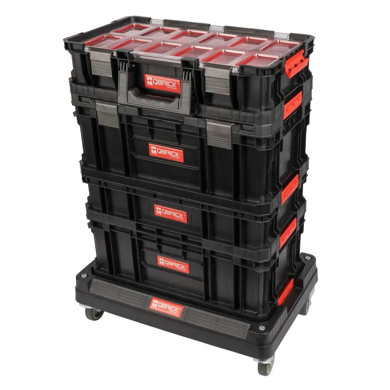 Набор ящиков на колесах с платформой 7в1 Qbrick System Two