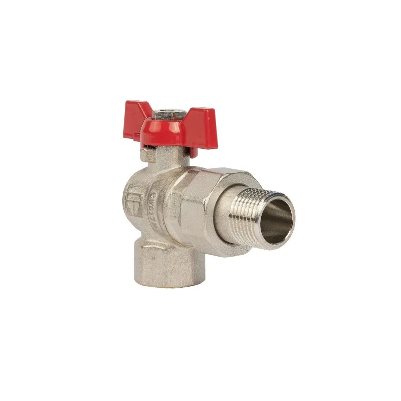 Кран шаровый со сгоном угловой 1/2" бабочка ГОСТ HLV