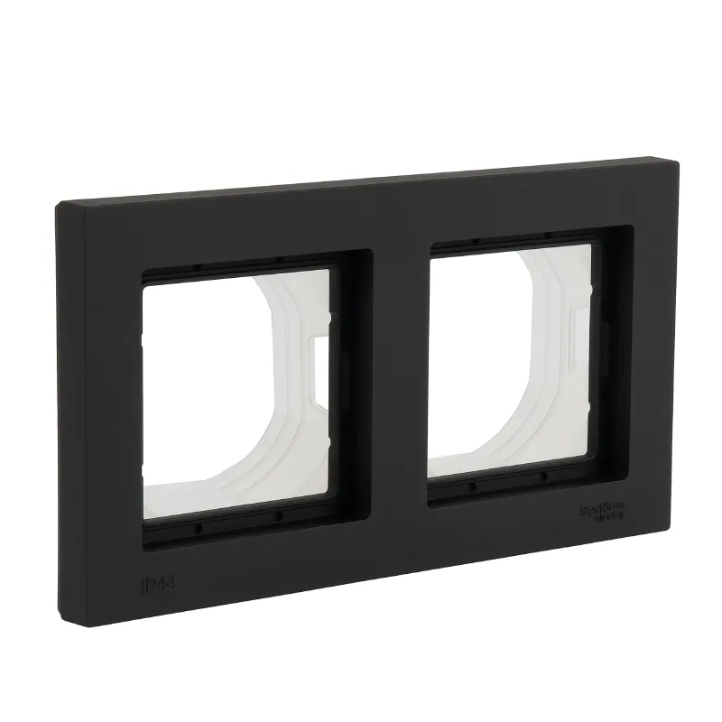 Рамка двухместная AtlasDesign Aqua карбон IP44 Systeme Electric