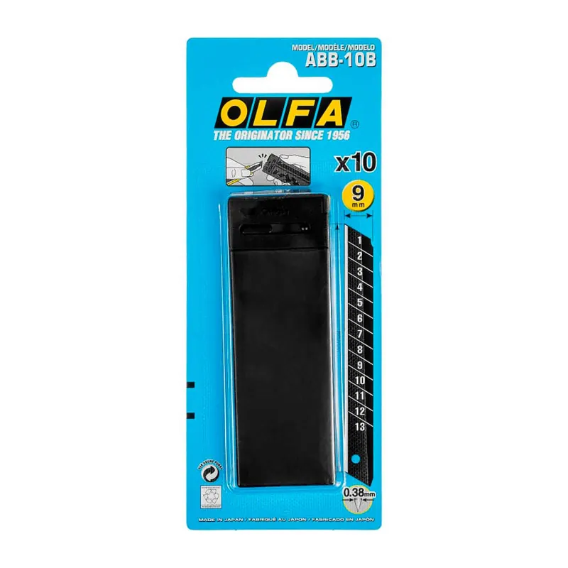 Лезвия для ножей Olfa Black Max 9 мм 10 шт