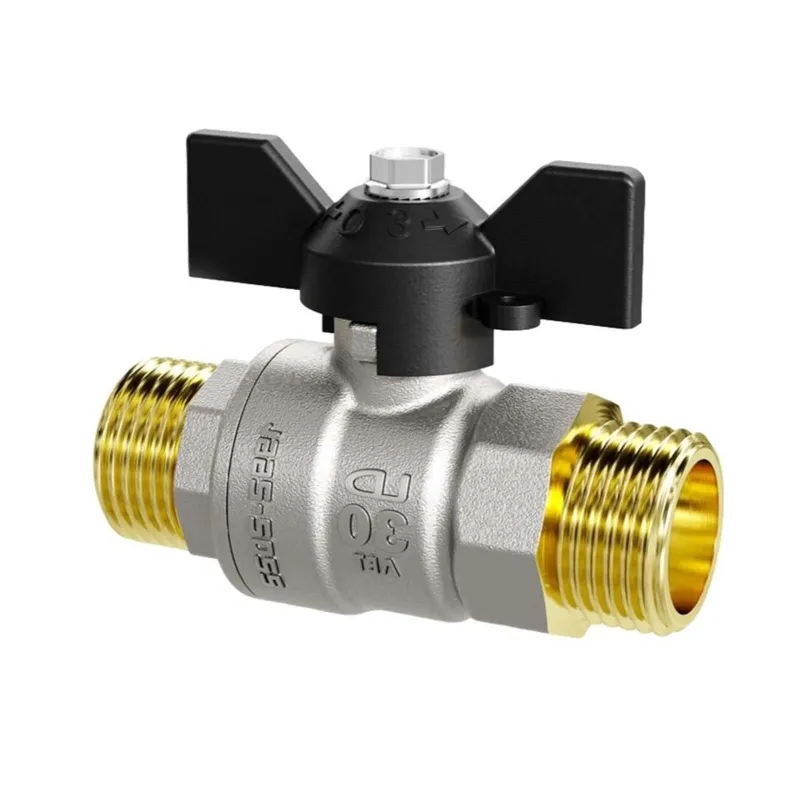 Кран шаровый 1/2" НР-НР бабочка с биркой LD Pride