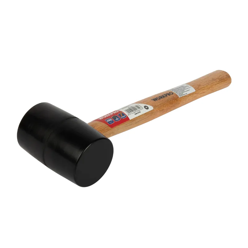 Киянка резиновая черная 450г с деревянной рукояткой Workpro