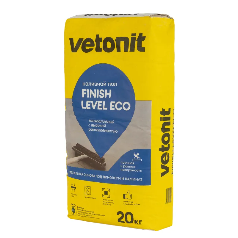 Пол наливной финишный Vetonit finish level eco М200 20кг