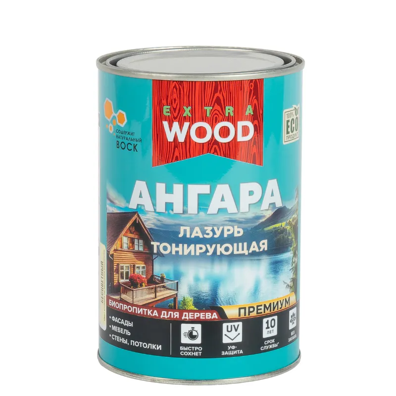 Лазурь акриловая для дерева Ангара бесцветный 0,75л Farbitex Profi