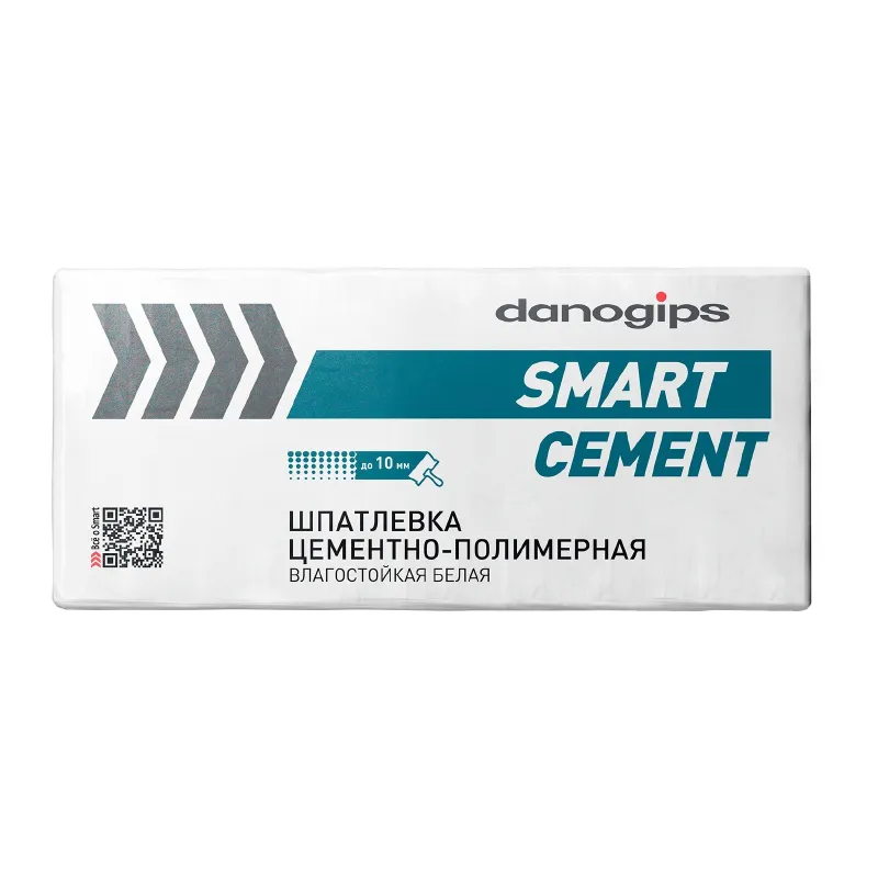 Шпатлевка цементно-полимерная Danogips SmartCement белая 20кг