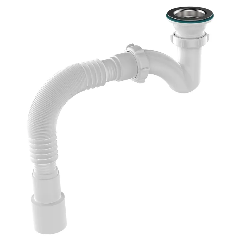Сифон для душевого поддона 1 1/2"х40 Aquant с выходом 40/50 и выпуском клик-клак